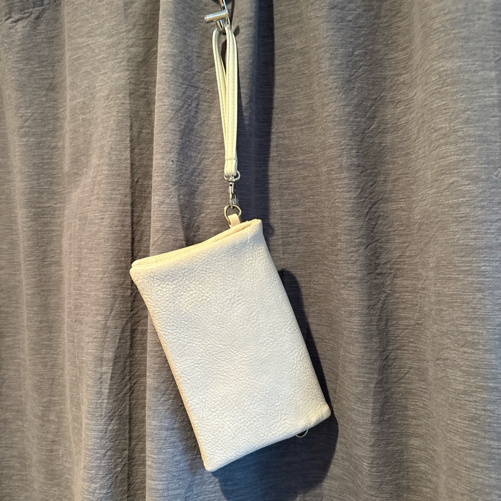 Chic Cream Wristlet Clutch